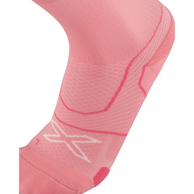 2XU - Vectr Cushion Crew Sock - Pink Glow/White - Aid Station