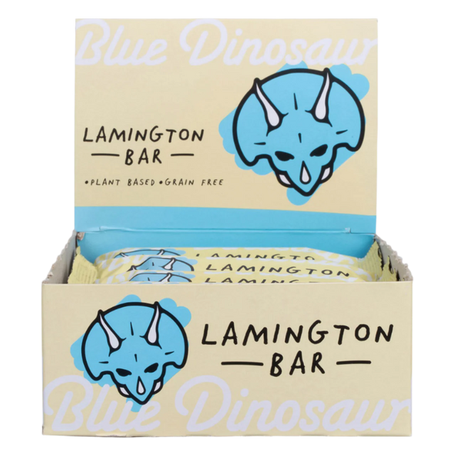 Blue Dinosaur - Snack Bar - Lamington  box of 12