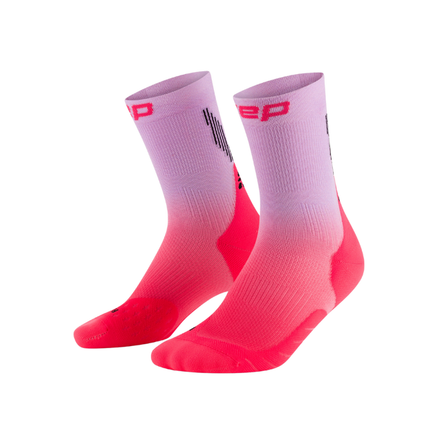 CEP - Men's Gradient Core Run Edt Mid Cut - Pink / Lilac Fade