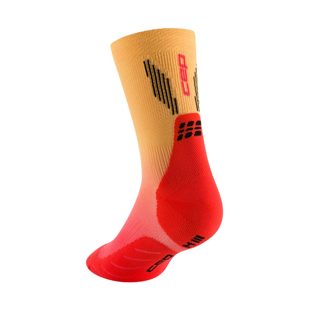 CEP - Men's Gradient Core Run Edt Mid Cut - Red / Marigold Fade