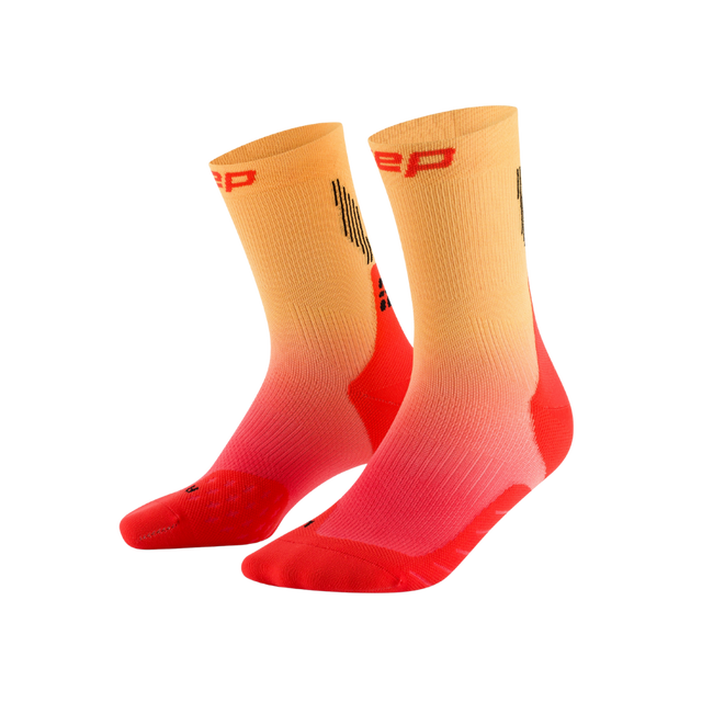 CEP - Men's Gradient Core Run Edt Mid Cut - Red / Marigold Fade