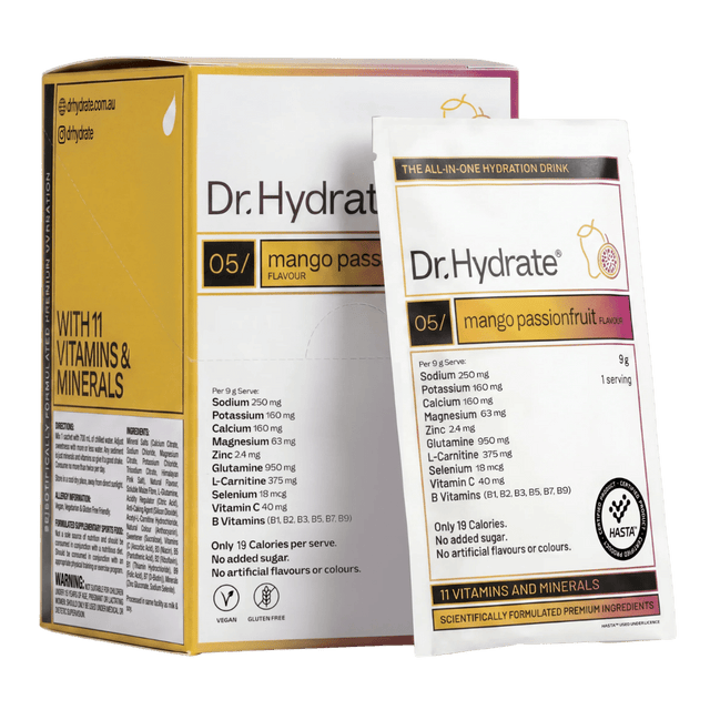 Dr. Hydrate - All-In-One Drink Sachet Box - Mango Passionfruit - Aid Station