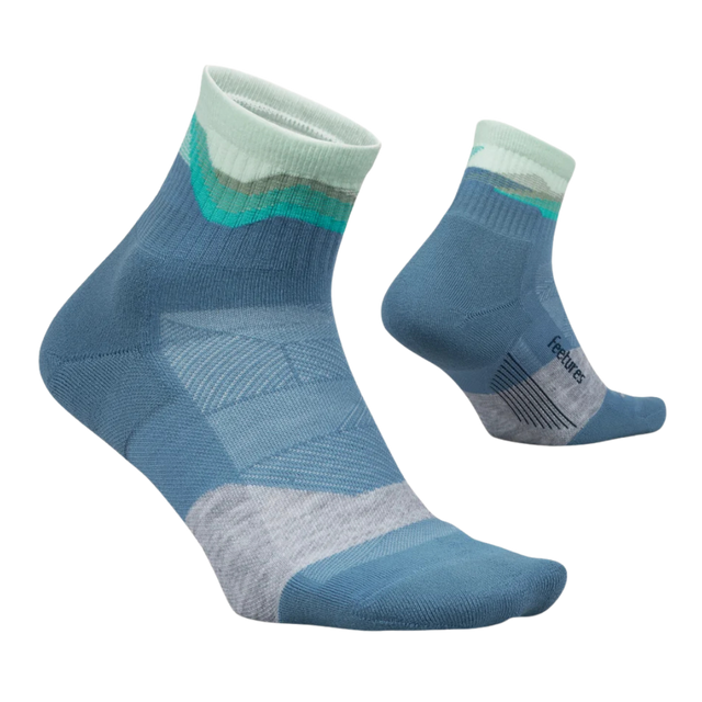 Feetures - Trail Max Cushion Quarter - Tectonic Blue - Aid Station