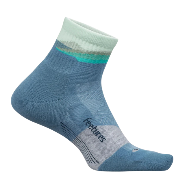 Feetures - Trail Max Cushion Quarter - Tectonic Blue - Aid Station