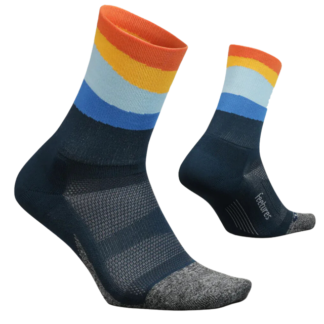 Feetures - Elite Ultra Light Cushion Mini-Crew - Ascent Blue