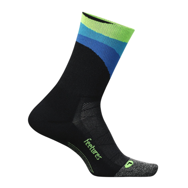 Feetures - Elite Ultra Light Cushion Mini-Crew - Rhythmic Black