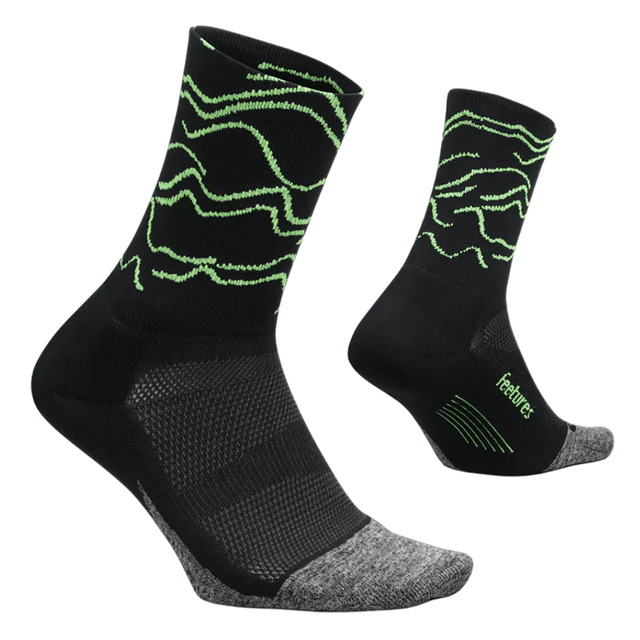 Feetures - Elite Ultra Light Cushion Mini-Crew - Rogue Black