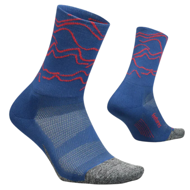 Feetures - Elite Ultra Light Cushion Mini-Crew - Rogue Blue