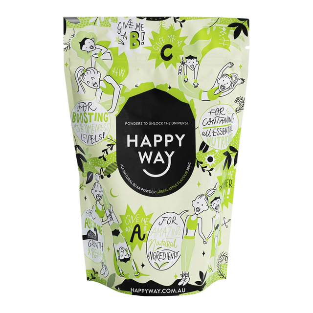 HappyWay - BCAA Powder 300g - Green Apple 