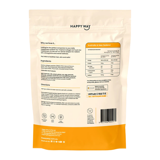 HappyWay - Marine Collagen Powder 250g - Tropical