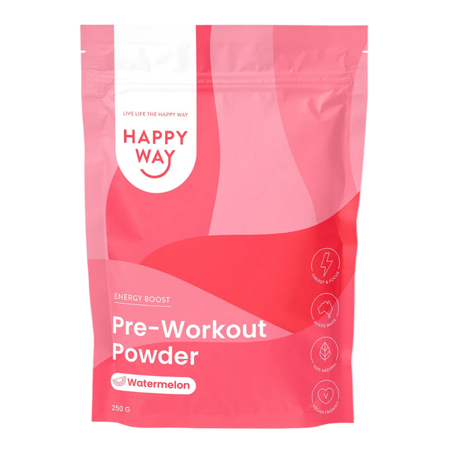 HappyWay - Pre-Workout Powder 250g - Watermelon
