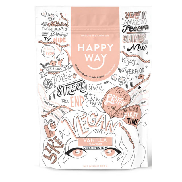 HappyWay - Vegan Protein Powder 500g - Vanilla
