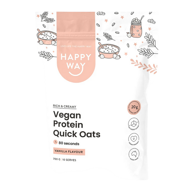 HappyWay - Vegan Protein Quick Oats 700g - Vegan Vanilla
