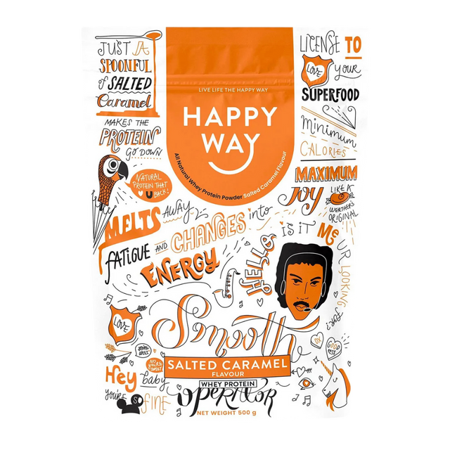 HappyWay - Whey Protein Powder 500g - Salted Caramel