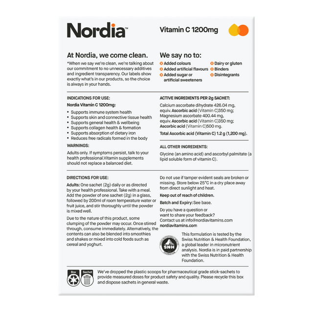 Nordia - Vitamin C 1200mg Sachets - Aid Station