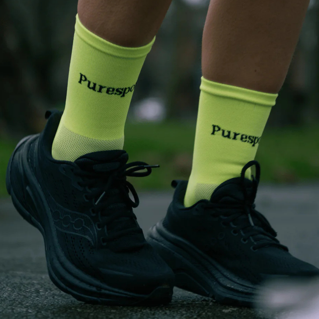 Puresport - Performance Running Socks - Yellow (Side)