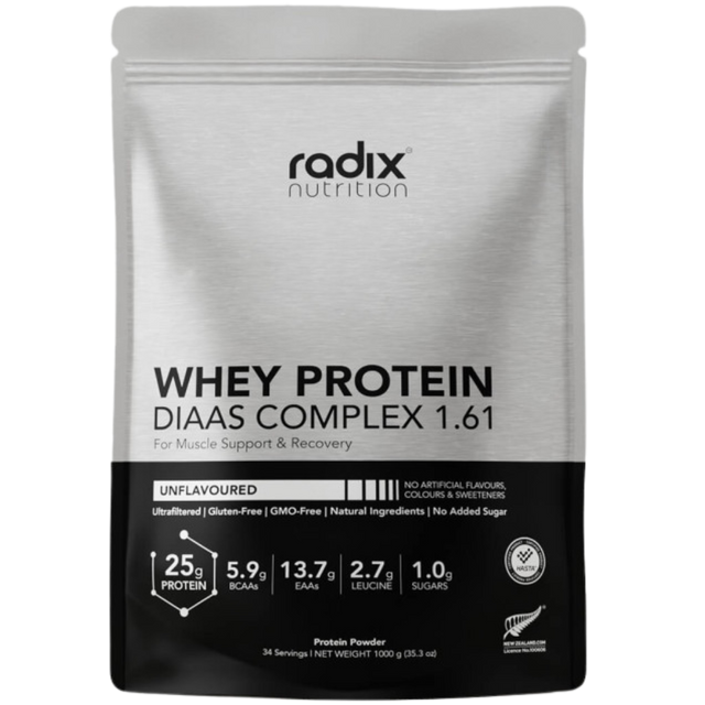 Radix Nutrition - Whey Protein DIAAS Complex™ 1.61 Bag - Unflavoured (1kg)