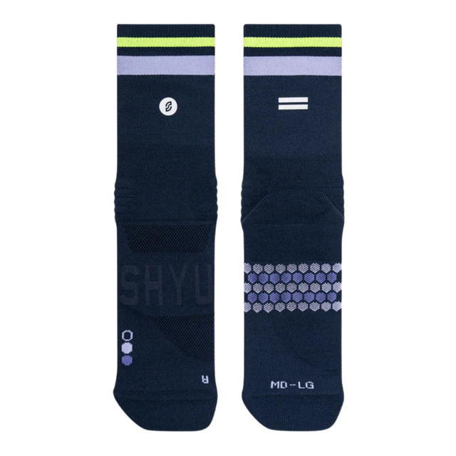 SHYU-Racing-Socks-Midnight-Mauve-Neon-flatlay