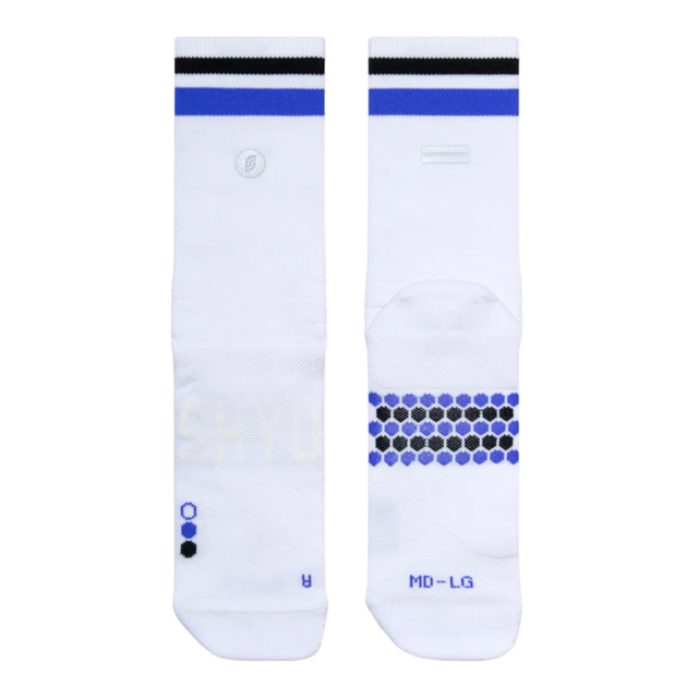 SHYU-Racing-Socks-white-indigo-black-flatlay
