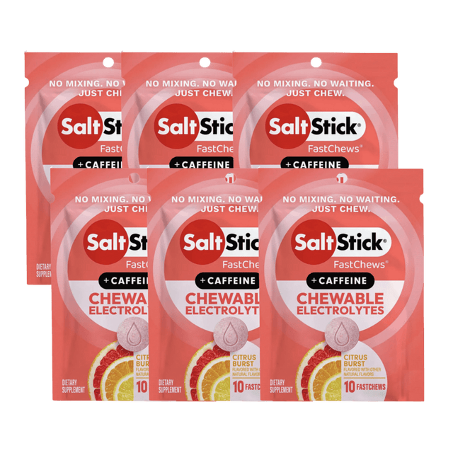 SaltStick - Electrolyte FastChews + Caffeine Sachet - Citrus Burst - Aid Station