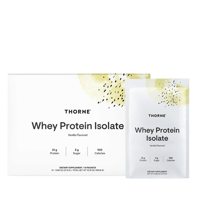 Thorne - Whey Protein Isolate Travel Packs - Vanilla