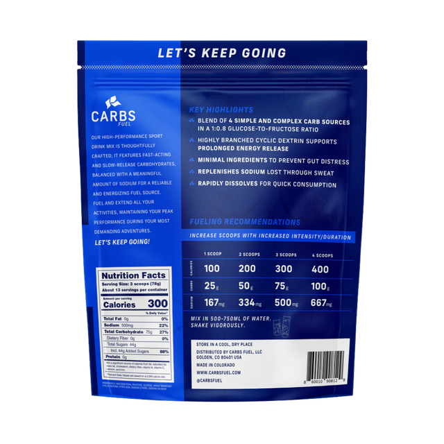 Carbs Fuel - Sport Drink Mix Bag - Original (1kg)