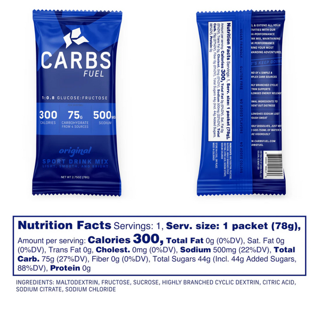 Carbs Fuel - Sport Drink Mix Sachet - Original (78g) 