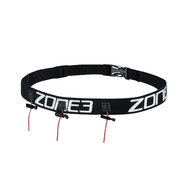 Zone3 - Racebelt Gel Loops - Black/White/Orange - Aid Station