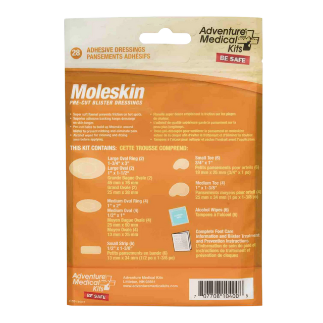 Adventure Medical Kits - Moleskin Pre-Cut and Shaped (Back)