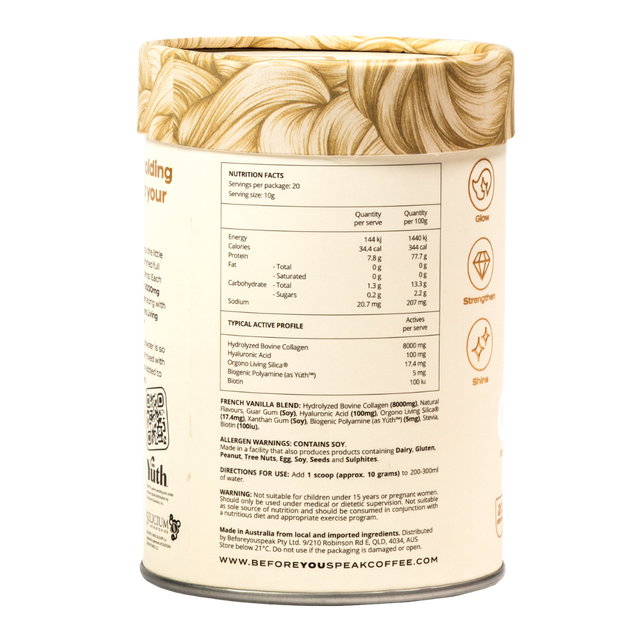 beforeyouspeak - Collagen Complex - French Vanilla (Back)
