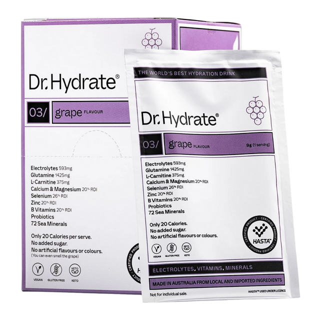 Dr. Hydrate - All-In-One Drink Sachet Box - Grape