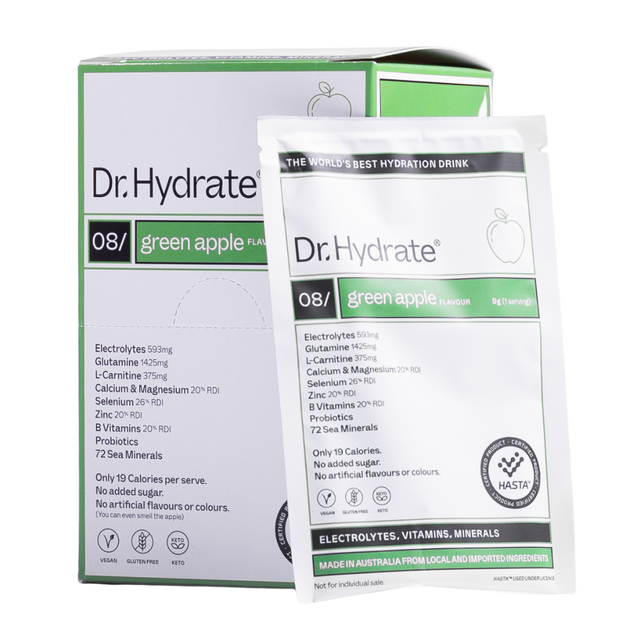 Dr. Hydrate - All-In-One Drink Sachet Box - Green Apple alt