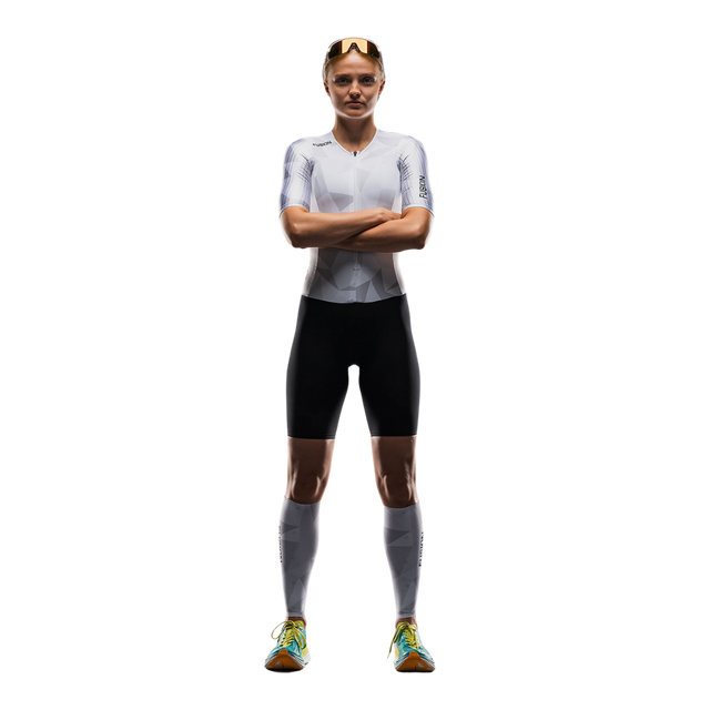 FUSION - Tempo! ONE Women's Tri Suit - White/Grey