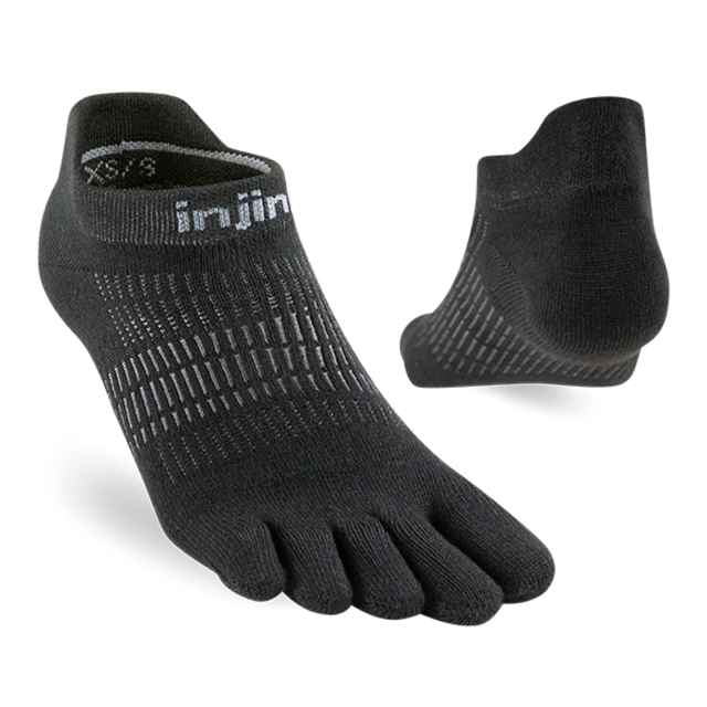 Injinji - Women's Run Lightweight No-Show - Black (Heel)