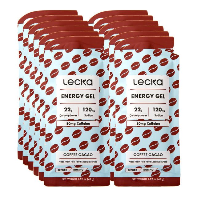 Lecka - Energy Gel - Coffee Cacao (with caffeine) (Box of 12)