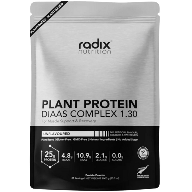Radix Nutrition - Plant Protein DIAAS Complex™ 1.30 Bag - Unflavoured (1kg)
