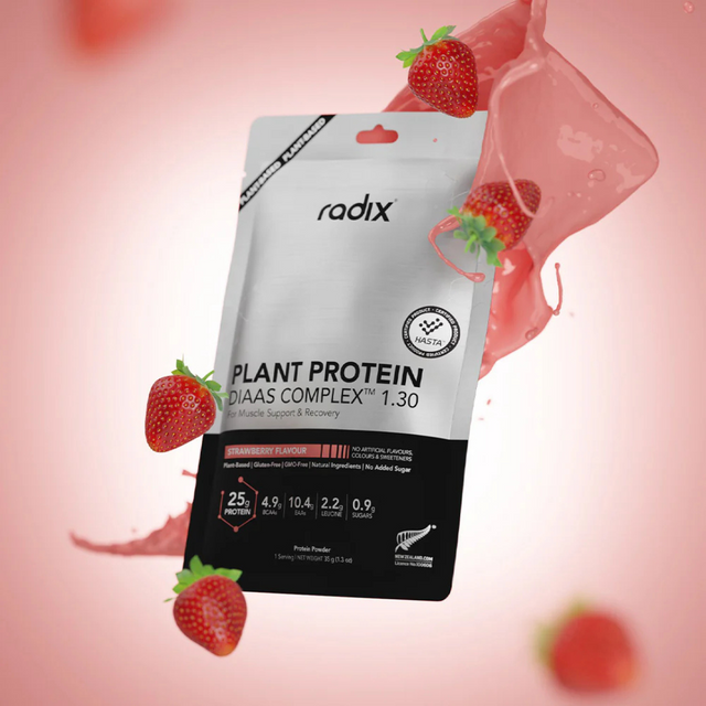 Radix Nutrition - Plant Protein DIAAS Complex™ 1.30 Sachet - Strawberry (34g) - Render