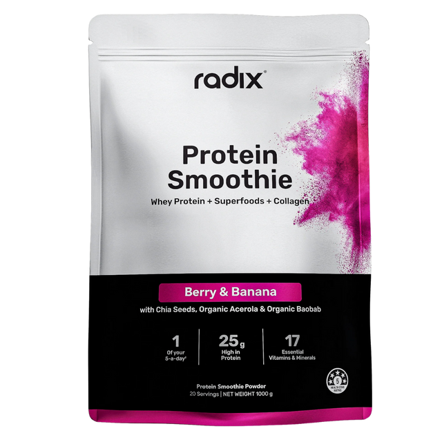 Radix Nutrition - Whey Protein Smoothie Bag - Berry & Banana (1kg)