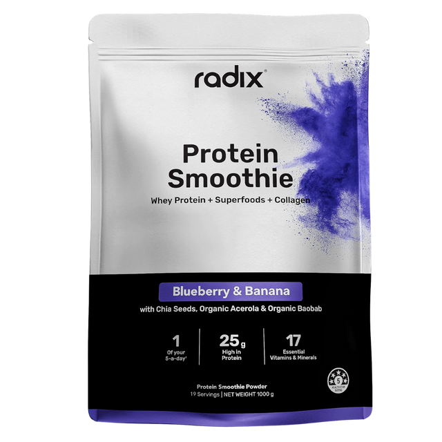 Radix Nutrition - Whey Protein Smoothie Bag - Blueberry & Banana (1kg)