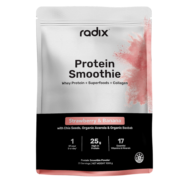 Radix Nutrition - Whey Protein Smoothie Bag - Strawberry & Banana (1kg)