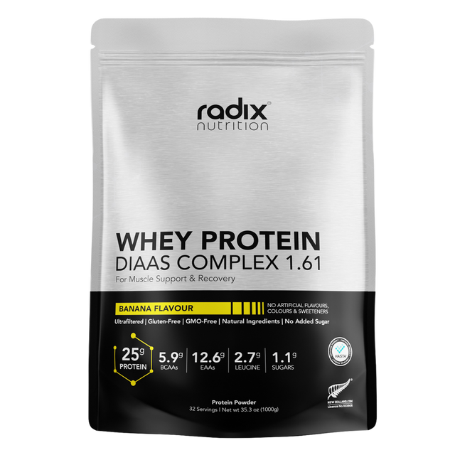 Radix Nutrition - Whey Protein DIAAS Complex™ 1.61 Bag - Banana (1kg)