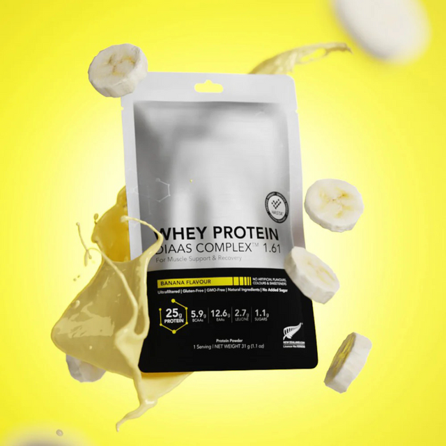 Radix Nutrition - Whey Protein DIAAS Complex™ 1.61 Sachet - Banana (31g) - Render