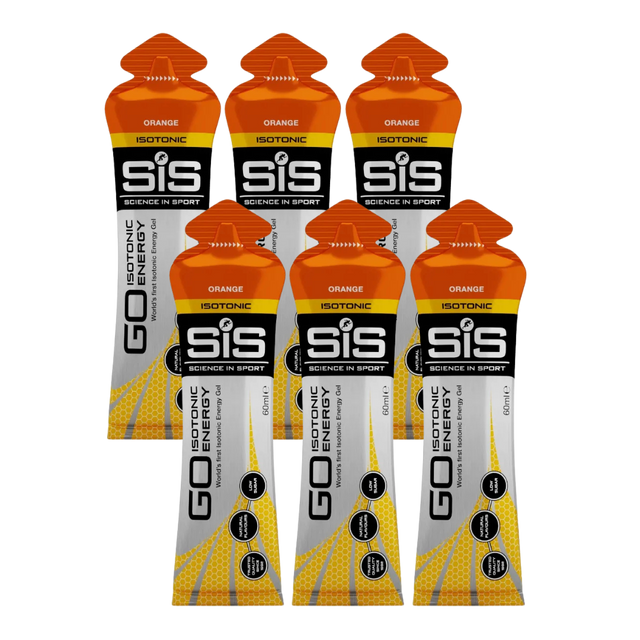 Science In Sport (SIS) - Go Isotonic Energy Gels - Orange (Pack of 6)