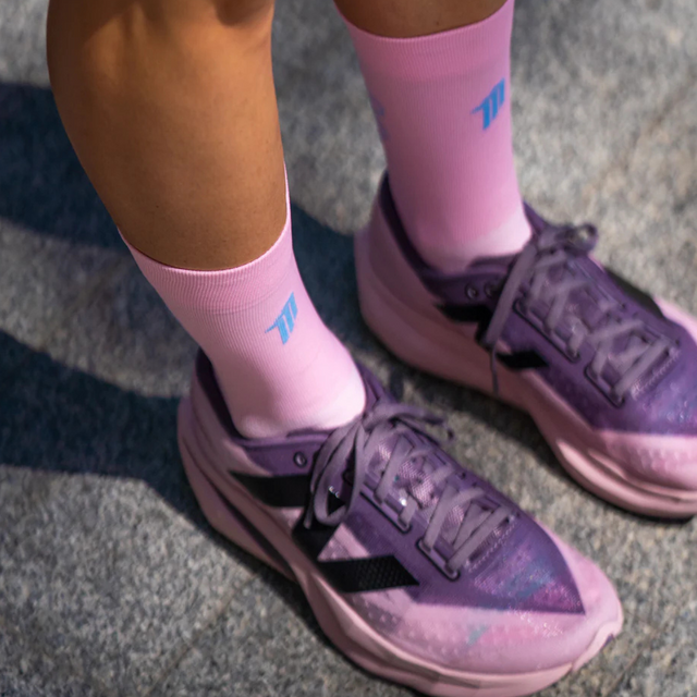 Sporcks - Running Socks - Happy Day Pink (Lifestyle Front)