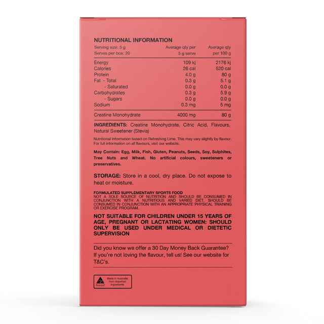 Switch Nutrition - Flavoured Creatine Sachets - Assorted (Back)