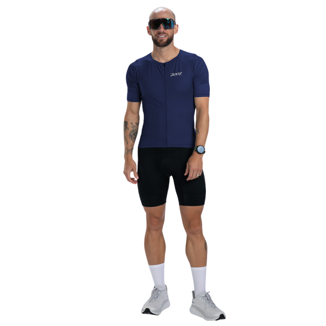 Zoot Men's Core Tri Aero Jersey in Navy colourway - front view