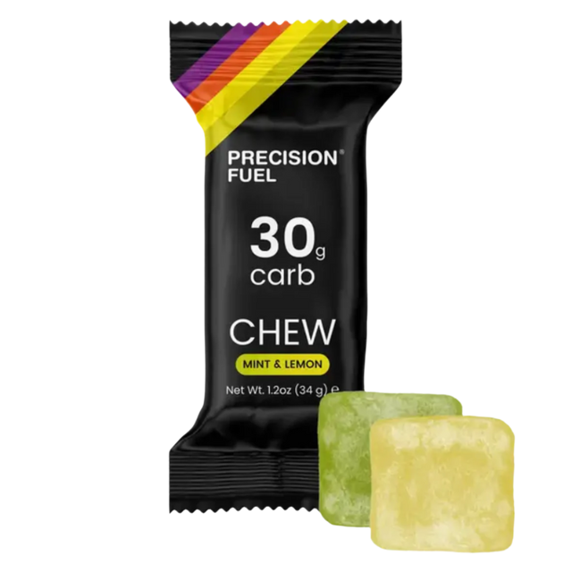 Precision fuel & hydration 30g carb energy chew mint & lemon flavour